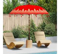 vidaXL Parasol Balinés Rojo 215 x 215 x 260 cm Algodón