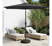 vidaXL Sombrilla de jardín con iluminación LED, 270 x 270 cm, poliéster,