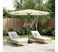 vidaXL Parasol de jardín con luces LED y base 200 x 300 cm Poliéster