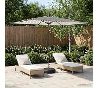 vidaXL Parasol de jardín con luces LED y base 200 x 300 cm Poliéster