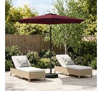 vidaXL Parasol de jardín con luces LED y base 270 x 270 cm Poliéster