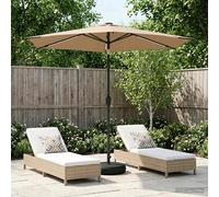 vidaXL Parasol de jardín con luces LED y base 270 x 270 cm Poliéster