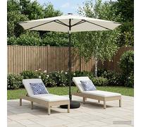 vidaXL Parasol de jardín con luces LED y base 270 x 270 cm Poliéster
