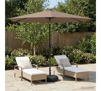 vidaXL Parasol de jardín con luces LED y base 3 x 3 m Poliéster
