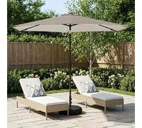 vidaXL Parasol de jardín con luces LED y base 300 x 300 cm Poliéster