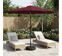 vidaXL Parasol de jardín con luces LED y base 300 x 300 cm Poliéster