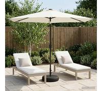vidaXL Parasol de jardín con luces LED y base 300 x 300 cm Poliéster
