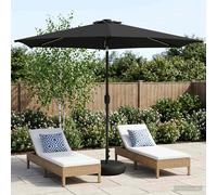 vidaXL Parasol de jardín con luces LED y base 300 x 300 cm Poliéster