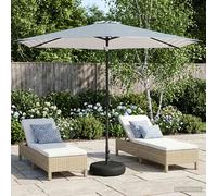 vidaXL Parasol de jardín con luces LED y base 300 x 300 cm Poliéster
