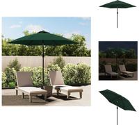 vidaXL Parasol voladizo LED, 3 metros, verde - Parasoles y protección solar