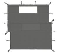 vidaXL Paredes laterales de cenador con ventana 2 uds Gris antracita