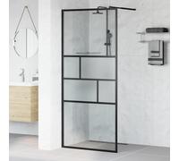 vidaXL Pared de Ducha Walk-in Negro 90 x 195 x 0,5 cm