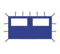 vidaXL Pared Lateral de Cenador con Ventana Tienda Toldo Pabellón Carpa Gazebo Fiesta Accesorio Jardín Patio Cerramientos Azul 4x2 m
