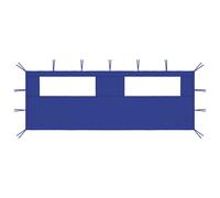 vidaXL Pared lateral de cenador con ventanas azul 6x2 m