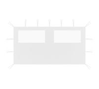 vidaXL Pared lateral de cenador con ventanas blanco 4x2 m