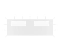vidaXL Pared Lateral de Cenador con Ventana Tienda Toldo Pabellón Carpa Gazebo Fiesta Accesorio Jardín Patio Cerramientos Blanco 6x2 m