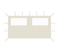 vidaXL Pared lateral de cenador con ventana 4x2 m crema