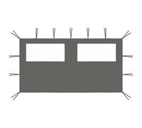 vidaXL Pared lateral de cenador con ventanas gris antracita 4x2 m