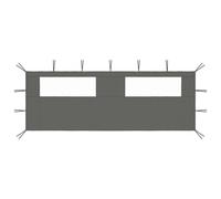 vidaXL Pared lateral de cenador con ventanas gris antracita 6x2 m