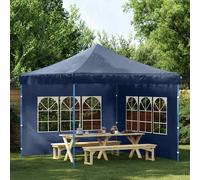 vidaXL Paredes de carpa para fiestas con ventana 2 uds PE azul