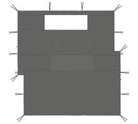 vidaXL 2X Paredes Laterales de Cenador con Ventana Tienda Toldo Pabellón Panel Carpa Fiesta Accesorio Jardín Patio Cerramientos Gris Antracita
