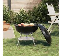 vidaXL Parrilla de carbón 36,5 x 36,5 x 40 cm Negro