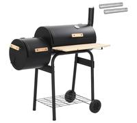 vidaXL Parrilla al aire libre 103 x 60 x 113 cm Acero Negro