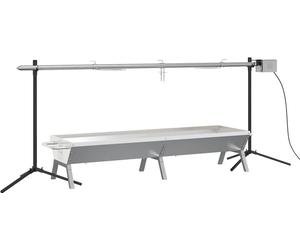 VidaXL - Parrilla giratoria automática de acero inoxidable
