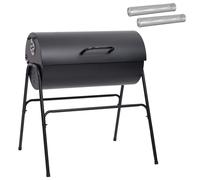 vidaXL Parrilla para chimenea con 2 rejillas de cocción, 3 unidades, 80 x 73 x 90 cm, metal