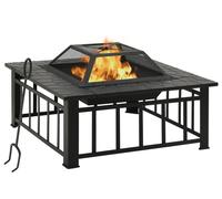 vidaXL: Parrilla para fuego con gancho para colgar, 79x79x46,5 cm, tamaño XXL, acero