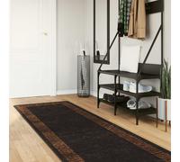 vidaXL Pasillo de alfombra MARSA Negro 80 x 400 cm Poliéster y PVC