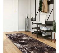 vidaXL Pasillo de alfombra MARSA Negro y Blanco 100 x 450 cm