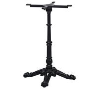 vidaXL Pata de mesa bistró Hierro fundido negra 52×52×72 cm