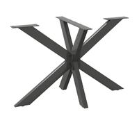 vidaXL Pata de mesa de comedor forma de araña 120x68x(72-73) cm acero Antracita
