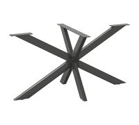 vidaXL Pata de mesa de comedor forma de araña 150x78x(72-73) cm acero Antracita