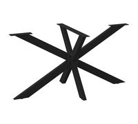 vidaXL Pata de mesa de comedor forma de araña 150x78x(72-73) cm acero Negro