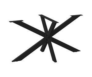 vidaXL Pata de mesa de comedor forma de araña 150x78x(72-73) cm acero Negro
