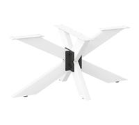 vidaXL Pata para mesa de centro con forma de araña, color blanco, 98 x 58 x (42-43) cm, acero