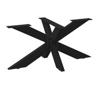 vidaXL Pata para mesa de centro con forma de araña, color negro, 98 x 58 x (42-43) cm, acero