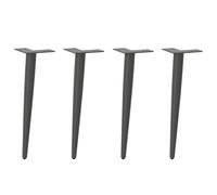 vidaXL Patas cónicas para mesa de centro (4 unidades) 30-31 cm, acero Antracita