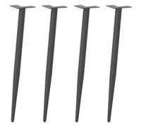 vidaXL Patas de consola forma cónica 4 unidades antracita 72-73 cm acero