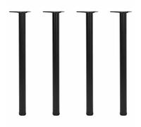 vidaXL Patas de mesa ajustables en 4 alturas negro 870 mm