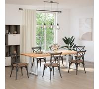 vidaXL Patas de mesa de comedor en V 2 uds blanco 60x(72-73,3)cm