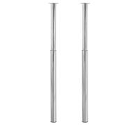 vidaXL Patas de mesa telescópicas 2 unidades cromo 710 mm-1100 mm
