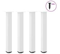 vidaXL Patas para consola (4 unidades), color blanco, 72-74 cm, acero