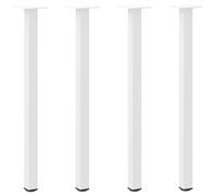vidaXL Patas para Consola (4 Unidades), Color Blanco, 72-74 cm, Acero