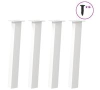 vidaXL Patas para consola (4 unidades), color blanco, 72 cm, acero