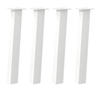 vidaXL Patas para consola (4 unidades), color blanco, 72 cm, acero