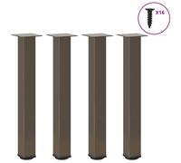 vidaXL Patas para mesa consola 4 unidades acero natural 72-74 cm Acero