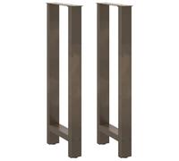 vidaXL Patas para Mesa de Bar de Acero Natural (2 Unidades, 40 x 100-101